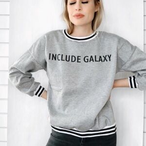 Y2K Free Valley Varsity K-Fashion Sweatshirt Heather Gray Medium